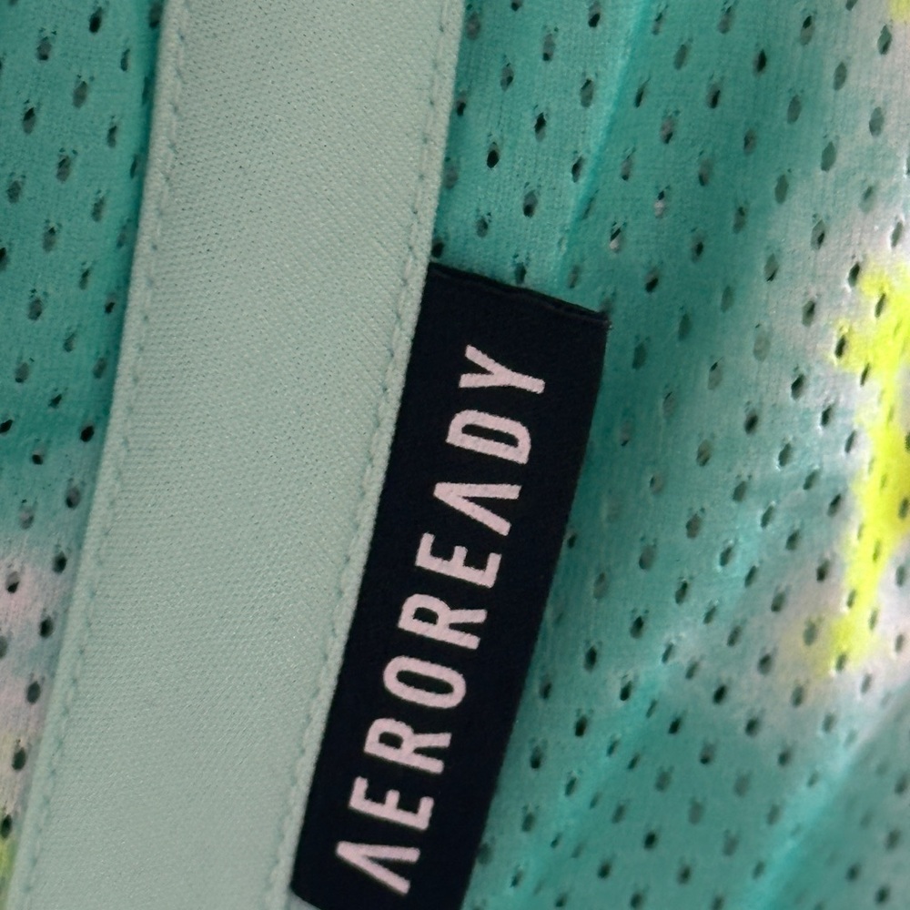 Adidas Turquoise and Lime Tie-Dye Shorts - Picture 13 of 17